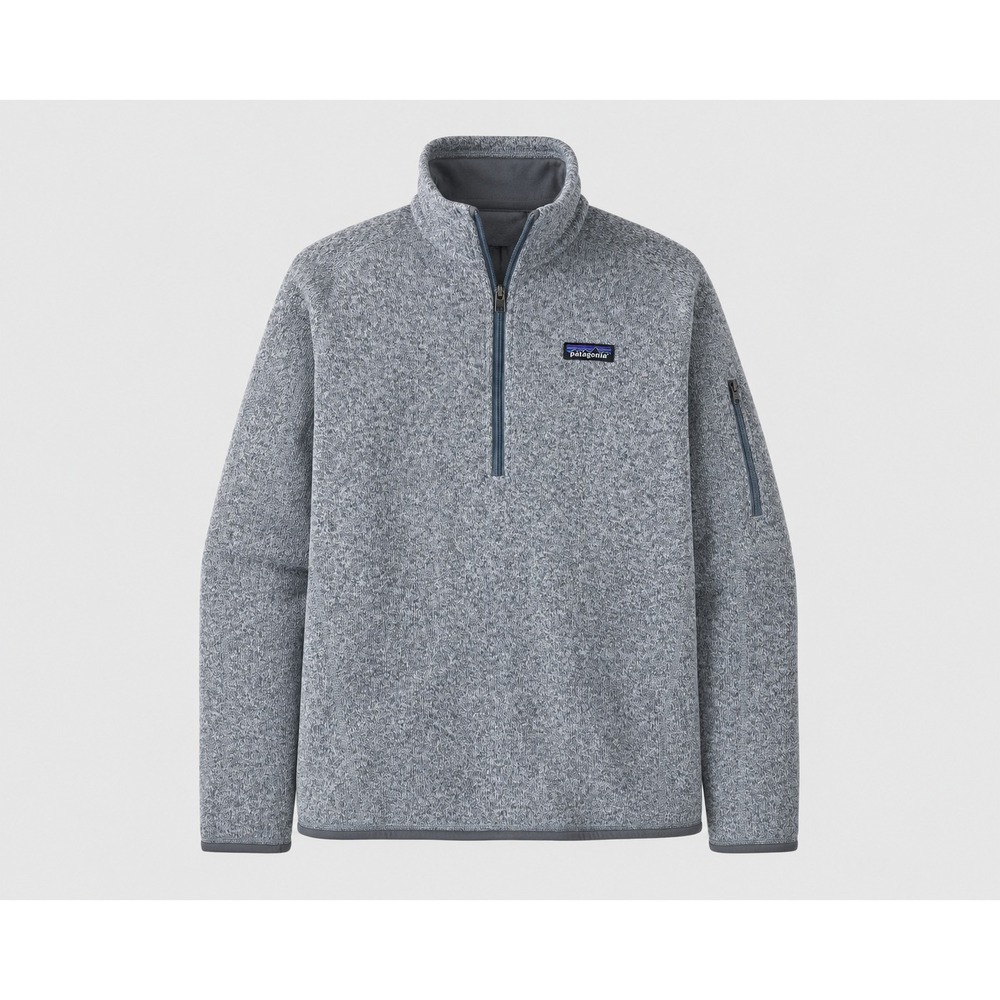 Patagonia Better Sweater Women M Gray 1/4 Zip Fleece Logo Preppy Gorpcore Fall